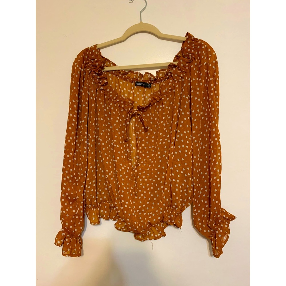 polka dot blouse